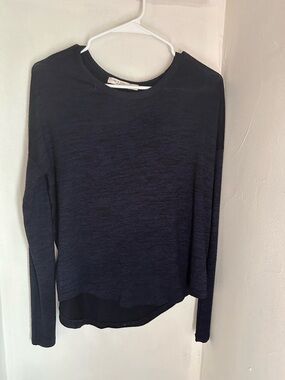 rag & bone Navy Long-Sleeve Crewneck Top
